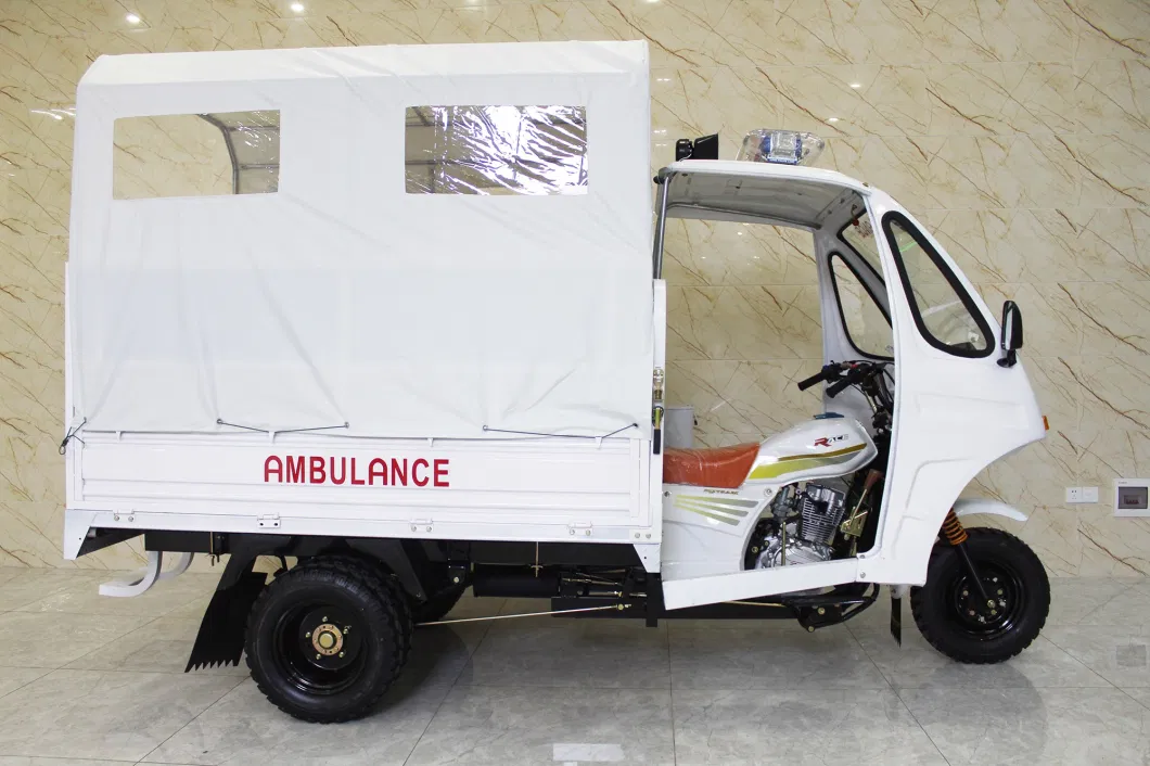 Costom Passenger Petrol Tricycle Ambulance CNG Auto Rickshaw 200cc 3 Wheelers Tricycle for Afghanistan